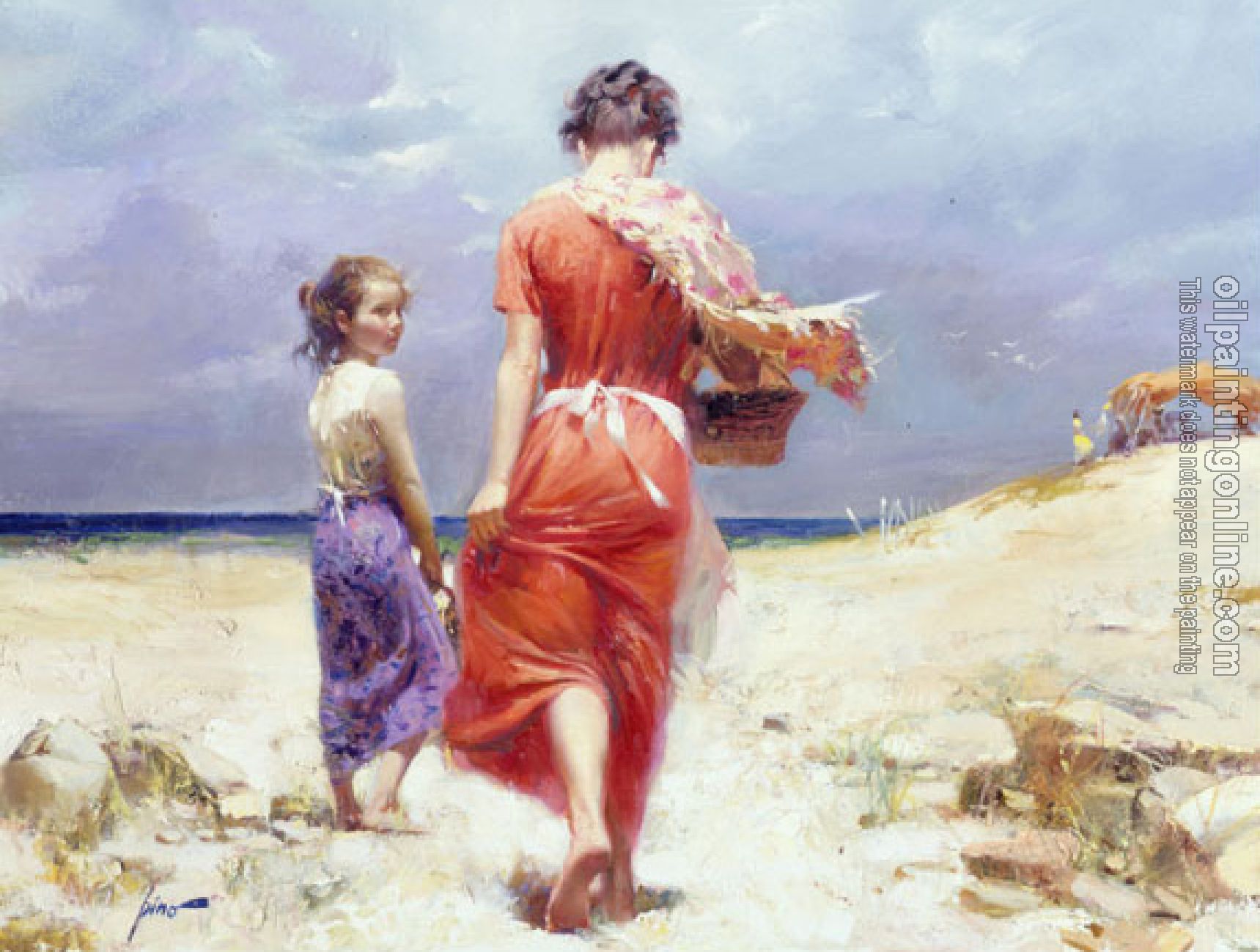 Pino Daeni - Impression oil painting.